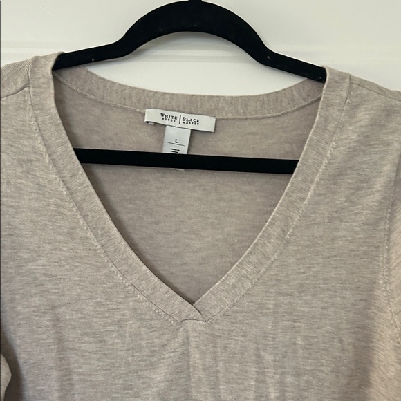 White House Black Market Taupe Knit Top - Picture 3 of 7